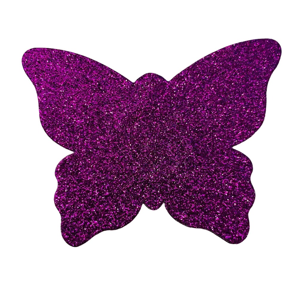 Purple Glitter Butterfly Nipple Pastie